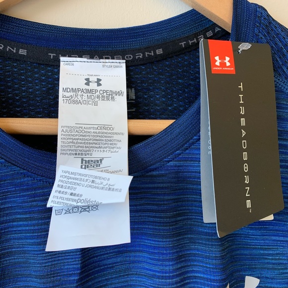 🌿5/$15 Under Armour Men’s Threadborne Blue NWT - Picture 2 of 7